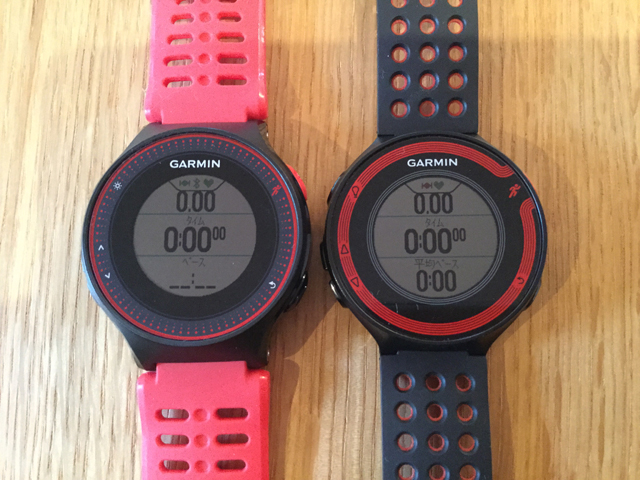 ガーミン ForeAthlete225J と ForeAthlete220J 画面の見やすさ比較