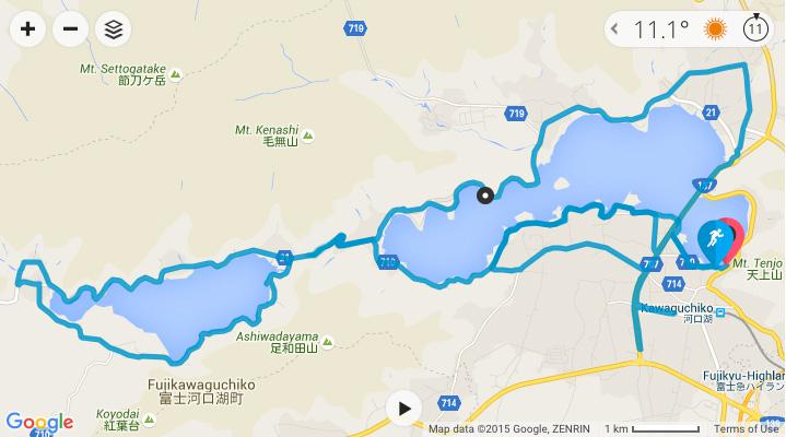 ガーミンで計測した実走ルート地図