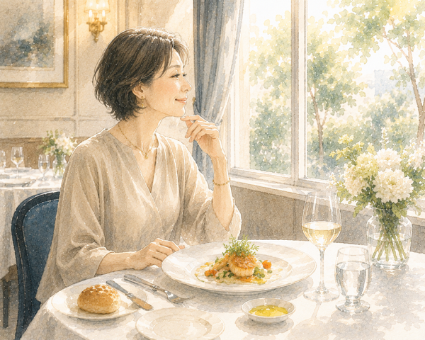 レストランでのご褒美ランチ